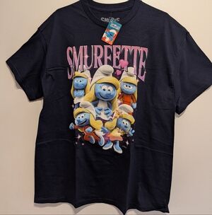 Smurfs Graphic Tee - Black